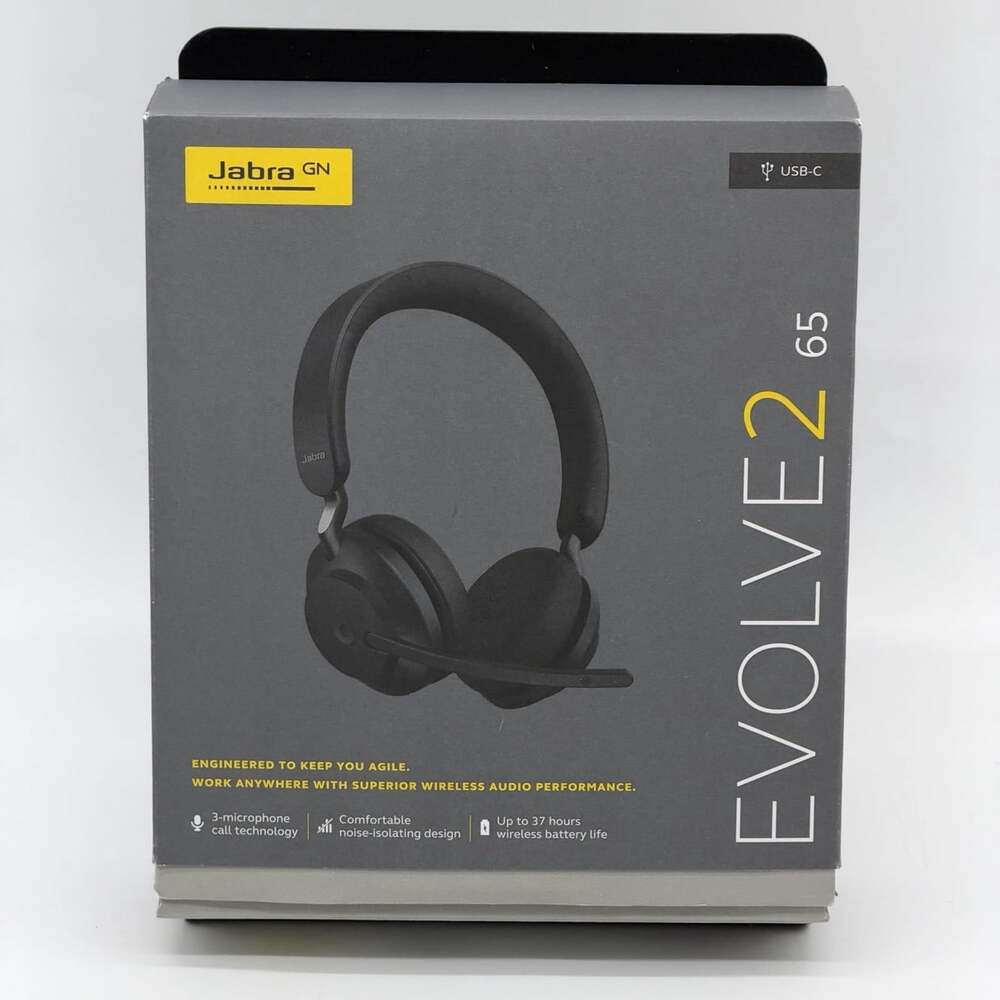 Jabra Evolve2 65 Stereo Wireless Headset (MS Teams, USB-C) Black - New Open Box!